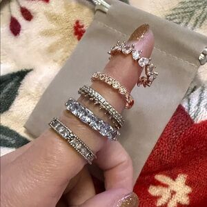 Dazzling Silver and Gold Women's Rings